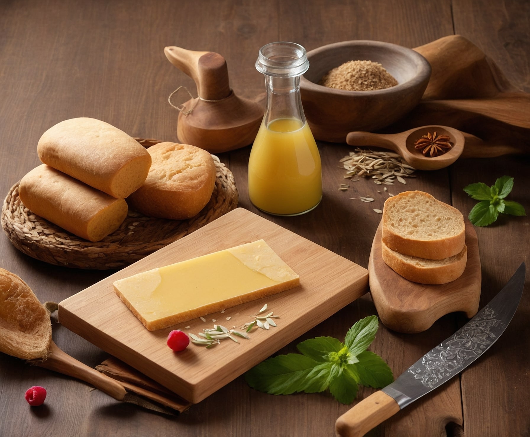 Pan artesanal de masa madre y fermentación.